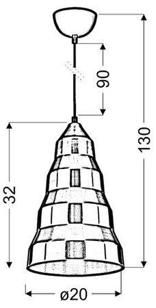 Candellux - Vesuvio Lampa Wisząca 20 1X40W E27 Miedziany