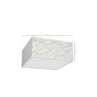 Milagro - Lampa sufitowa SENSO White/Gold kwadrat 2xE27