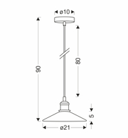LAMPA WISZĄCA CHESTER 210mm 1 BEZBARWNY PATYNA