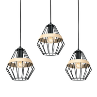 Milagro - Lampa wisząca CLIFF BLACK 3xE27