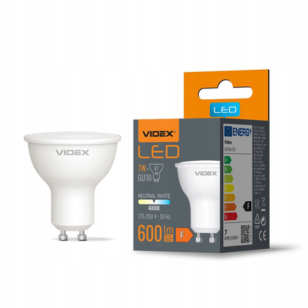 Żarówka LED 7W 600lm 4000K GU10 neutralna