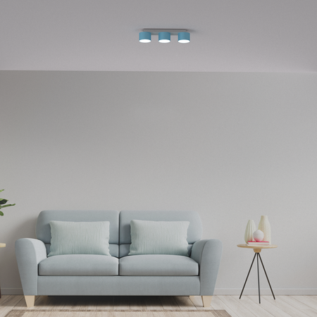 Milagro - Lampa sufitowa DIXIE Blue/White 3xGX53