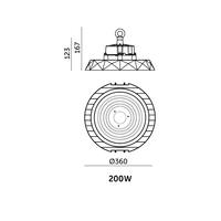 High Bay LED ANICA 200W 4000K IP65 90° DALI Kobi Pro