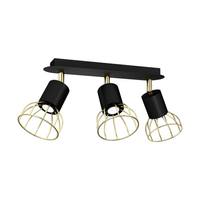 Milagro - Lampa sufitowa DANTE Black/Gold 3x mini GU10
