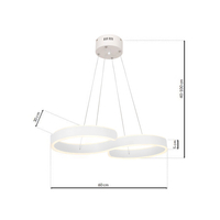 Milagro - Lampa wisząca INFINITY WHITE 60W LED