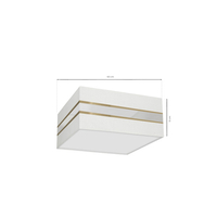 Milagro - Lampa sufitowa Kwadrat ULTIMO WHITE 2xE27
