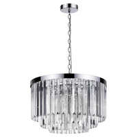 Lampa wisząca Vetro 5 srebrna 5xE14