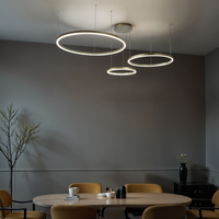 Złota Lampa wisząca okręgi 116W złota AZ134 MONZA