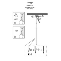 Lungo 1 złota wisząca do szynoprzewodu 1F  LP-894/1P GD 1F