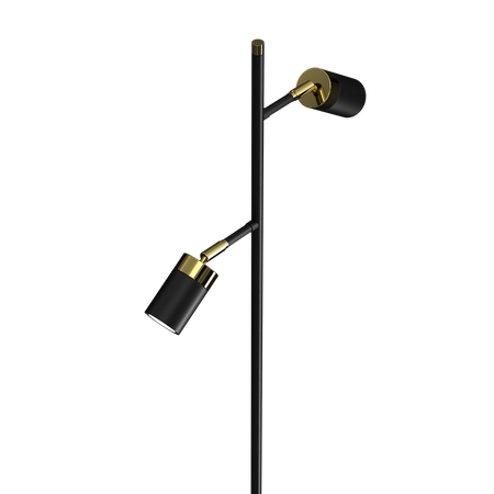 Milagro - Lampa podłogowa JOKER BLACK/GOLD 2xGU10