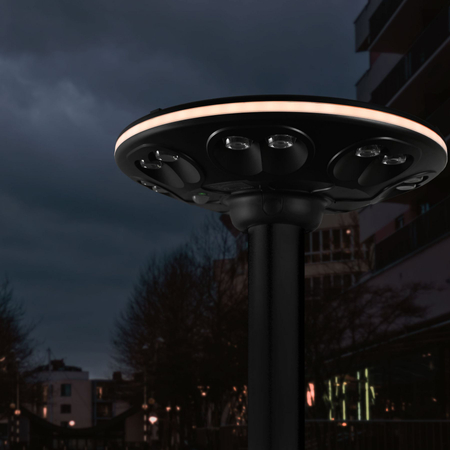 Parkowa lampa solarna LED Videx IP54 5000K 1400lm czujnik ruchu + pilot