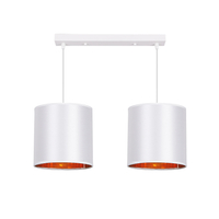 Atlanta lampa wisząca biały 2x40w e27 abażur biały