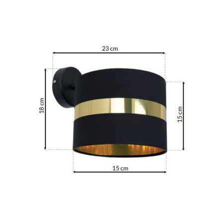 Milagro - Kinkiet PALMIRA BLACK / GOLD 1xE27 60W