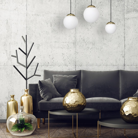 Milagro - Lampa wisząca SPARTA BLACK / GOLD 3xE14