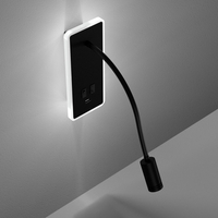 Milagro - Lampka nocna BASE 8W+2W BLACK