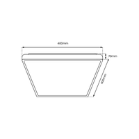 Milagro - Plafon QUADRO BLACK 38W
