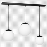 Milagro - Lampa wisząca LIMA BLACK 3xE14