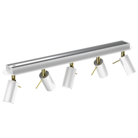 Milagro - Lampa sufitowa PRESTON GOLD/WHITE 5x mini GU10