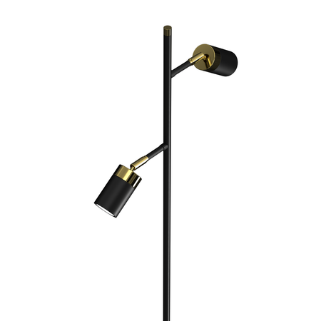 Milagro - Lampa podłogowa JOKER BLACK/GOLD 2xGU10