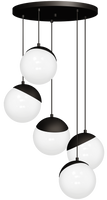 Milagro - Lampa wisząca SFERA BLACK 5xE14