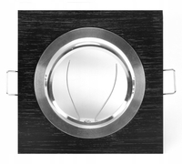 Oprawa halogenowa GU10 sufitowa ruchoma czarna aluminium