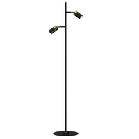 Milagro - Lampa podłogowa JOKER BLACK/GOLD 2xGU10