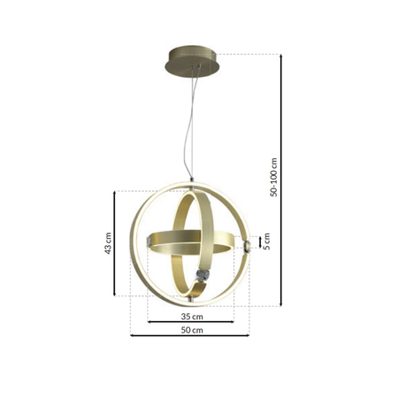 Milagro - Lampa wisząca SIRIUS 80W