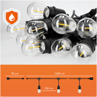 Girlanda MIMOSA LED SET 10m 10x1W E27 Kobi