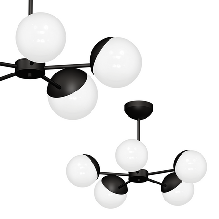 Milagro - Żyrandol SFERA BLACK 5xE14