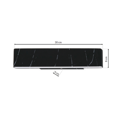 Milagro - Kinkiet PIERCE BLACK 12W LED