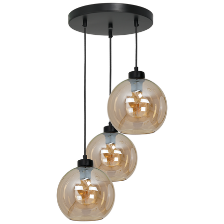 Milagro - Lampa wisząca SOFIA AMBER 3xE27