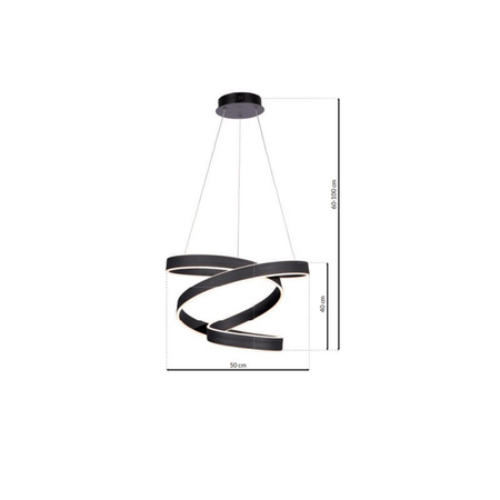 Milagro - Lampa wisząca ANDROMEDA BLACK 100W LED