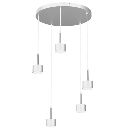Milagro - Lampa wisząca ARENA WHITE/SILVER 5xGX53