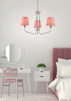 LAMPA WISZĄCA YORK 3 BIAŁY RÓŻOWY