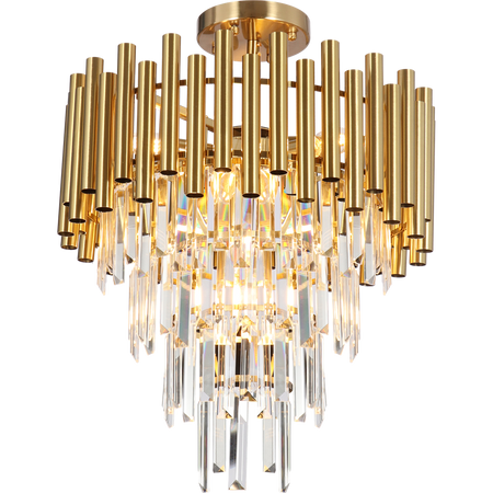 Milagro - Lampa sufitowa MADISON GOLD 9xE14
