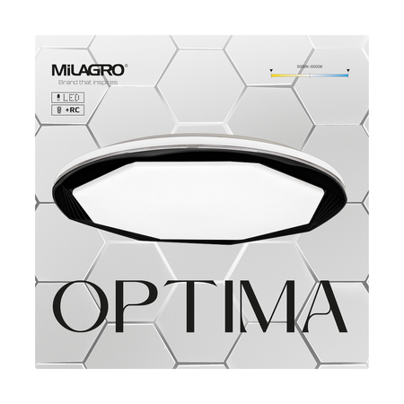 Plafon OPTIMA BLACK 52W LED Ø480 mm