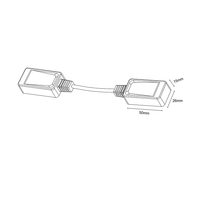 Łącznik natynkowy linka Magnetic Slim czarny