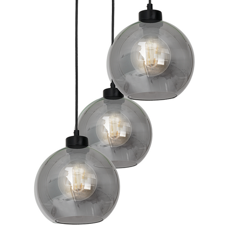 Milagro - Lampa wisząca SOFIA SMOKED 3xE27