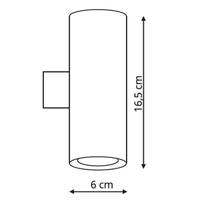 Kinkiet Torre czarny 2xGU10