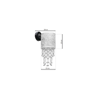 Milagro - Kinkiet ALMERIA SILVER/BLACK 1xE27
