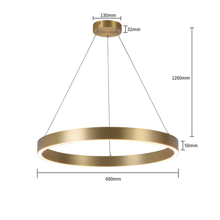 Midway lampa wisząca mała złota Triangle LP-033/1P S GD