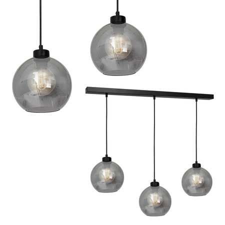 Milagro - Lampa wisząca SOFIA SMOKED 3xE27
