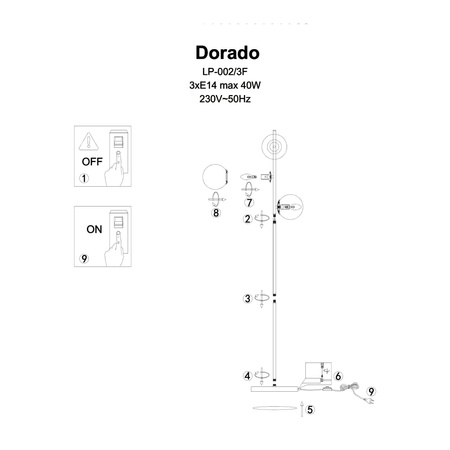 Dorado podłogowa czarna