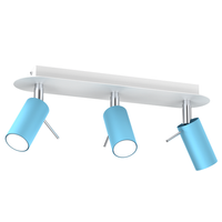 Milagro - Lampa sufitowa PRESTON BLUE/WHITE 3x mini GU10