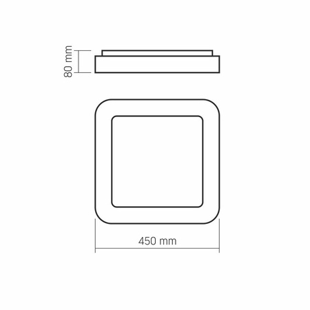 LED Oprawa sufitowa VIDEX-LED-EDGE-SC-72W-BLACK