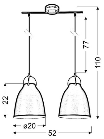 Candellux - Pensilvania 20 2X60W E27 Biały