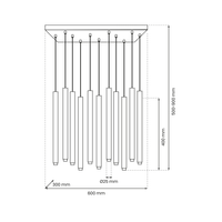 Milagro - Lampa wisząca MONZA BRASS 11xG9 max 8W LED