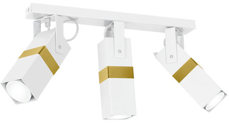 Milagro - Lampa sufitowa VIDAR WHITE/GOLD 3xGU10