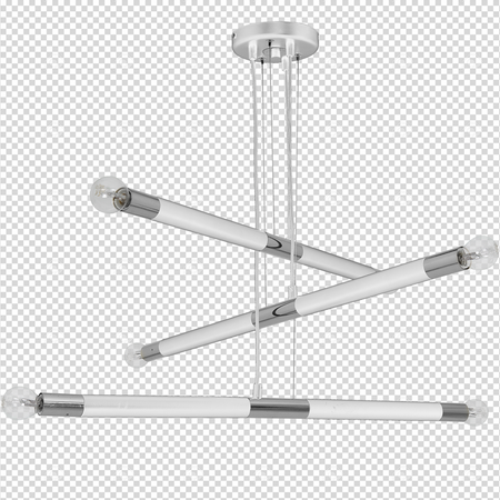 Milagro - Lampa wisząca BASTONE WHITE / CHROME 6xE14