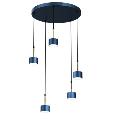 Milagro - Lampa wisząca ARENA BLUE/GOLD 5xGX53
